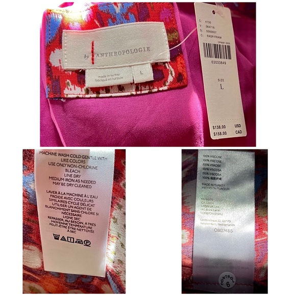 Anthropologie Robin Tiered Whimsical Cat Red Mini Dress L - Picture 12 of 12